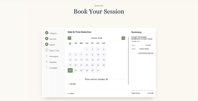 Carina Henriques: wellbeing website with an online booking system - Website Creation
