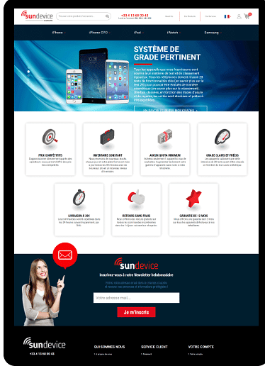 Sun device - Website Creation