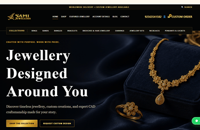 Sami Jewellers Website Development - Application web