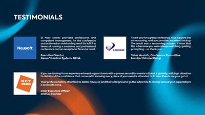 Testimonials Examples - Eventos