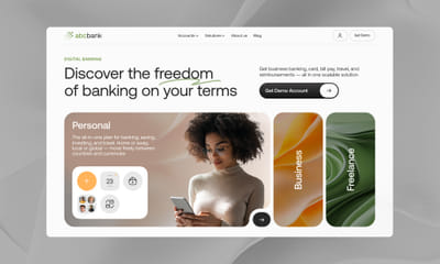 Website and mobile app design for ABC Bank - Creación de Sitios Web