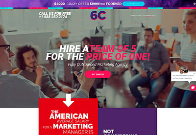 6C Marketing Landing Page - Online Advertising