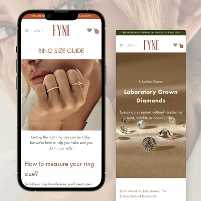 Fyne Jewellery - Ultra Fine Shopify - Website Creation