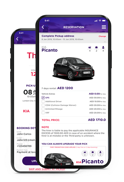Indigo Rent A Car - App móvil