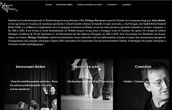 Site vitrine pour un comédien Philippe Peychaud - Design & graphisme