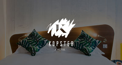 Conception de l'identité visuelle kopster hotel - Branding & Positioning