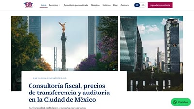 B&B Global Consultores — Web bilingüe de consultoría fiscal en CDMX - Creación de Sitios Web
