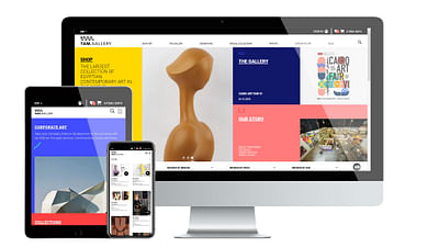 TAM Gallery e-commerce design and development - Webseitengestaltung