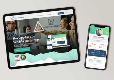 Webdesign & App-Design Asurfriends - Mobile App