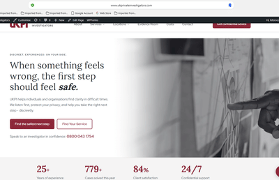Custom WP website and search recovery for a UK investigations business - Stratégie digitale