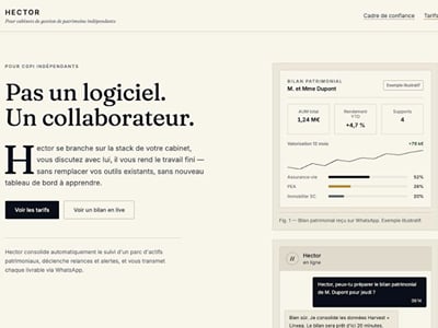 Hector : assistant IA pour cabinets de gestion de patrimoine - Intelligence Artificielle