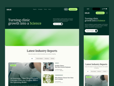 Landing Page Design for a Premium Healthcare Analytics Platform - Ergonomie (UX/UI)