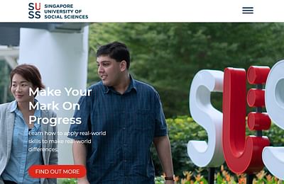 Singapore University of Social Sciences Website - Digitale Strategie