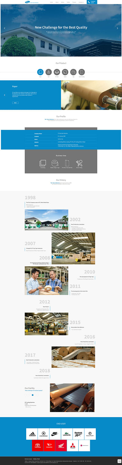 Website Development for Sky Tape Indonesia - Image de marque & branding