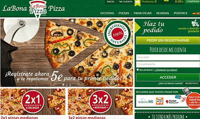 Marketing and Web Design La Bona Pizza - Creación de Sitios Web