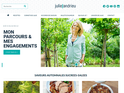 Refonte site Internet de Julie Andrieu - Webseitengestaltung