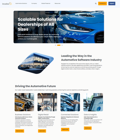 Incadea Web Site - Webseitengestaltung