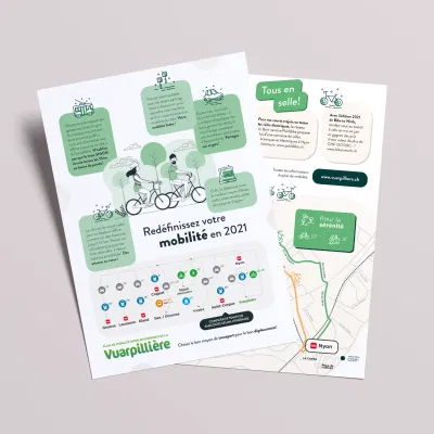 Crétion de flyer favorisant la mobilité douce - Design & graphisme