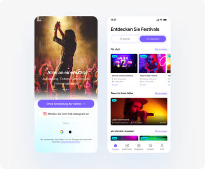 Music Festival Finder App iOS - Ergonomy (UX/UI)
