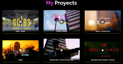 Film Director Landing Page - Website Creation