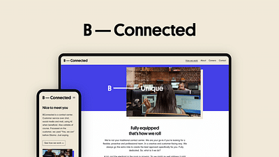 B- Connected Branding/Website - Création de site internet