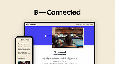 B- Connected Branding/Website - Website Creatie