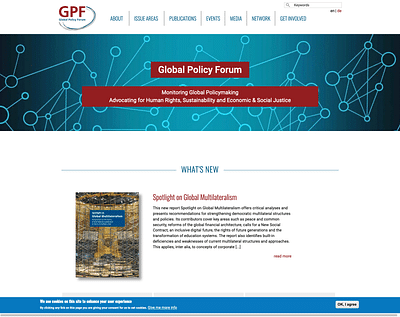 Global Policy Forum - Drupal Betreuung - Applicazione web