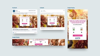 Acerta | Mini-website voor WK-campagne - Création de site internet