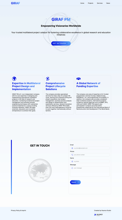 Giraf PM - Webseitengestaltung