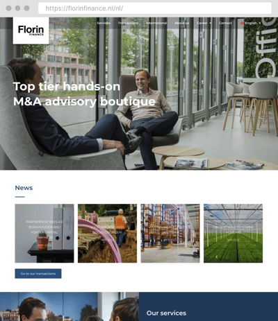 Frisse en dynamische website voor Florin Finance - Website Creatie