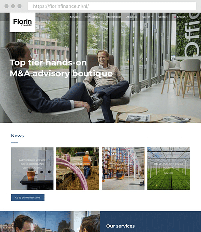 Frisse en dynamische website voor Florin Finance - Création de site internet