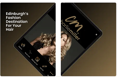Charlie Miller hairdressing app - Application mobile