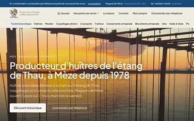 Midi Coquillages — boutique en ligne d'un ostréiculteur de Mèze - Webseitengestaltung