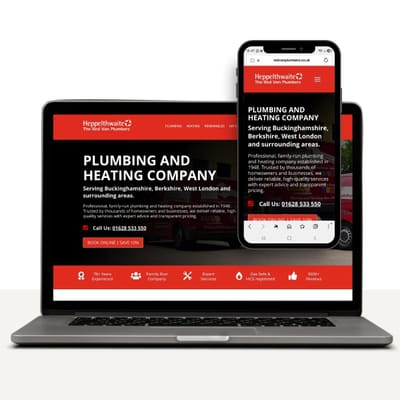 Heppelthwaite The Red Van Plumbers Website, SEO & Digital Marketing - Marketing