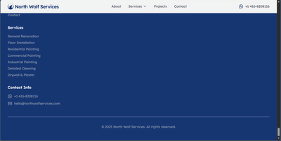 Website - North Wolf Services - Création de site internet