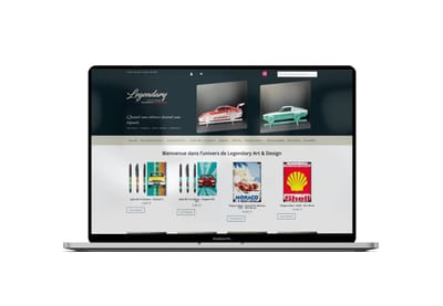 Création boutique en ligne Legendary art design - Website Creatie