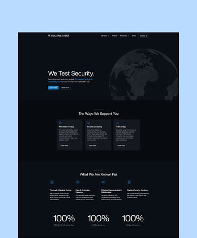 Website Redesign for Cybersecurity Consulting Firm RealTime Cyber - Image de marque & branding
