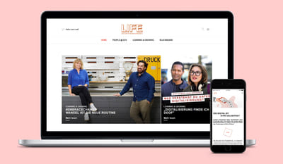 EOS Life- Digitales Mitarbeiter Magazin - Webseitengestaltung