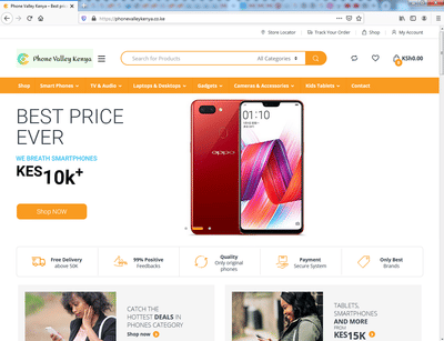 E-commerce website solution for Phone Valley - Creazione di siti web