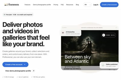 Framesora — Photography & Video Delivery Platform - Software Development