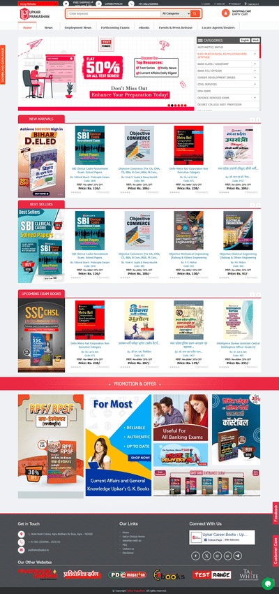 E-commerce Website Development & SEO Growth for Upkar.in - Application web