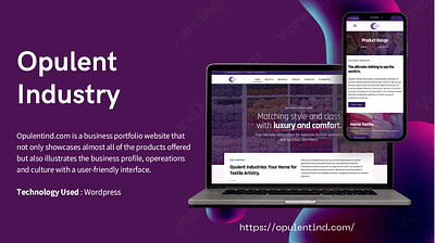 opulent industries - Applicazione web
