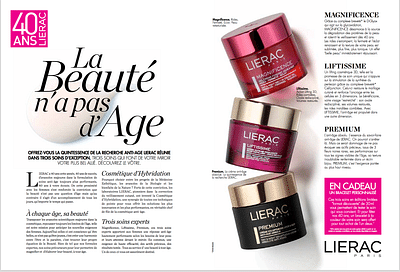 Beauty Campain for LIERAC 40 year's birthday - Publicité