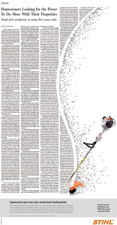Grass trimmer - Advertising