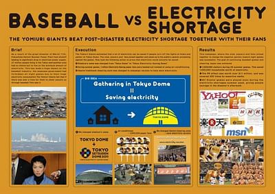BASEBALL VS ELECTRICITY SHORTAGE - Advertising
