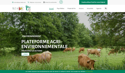 Conception et développement de www.pays-medoc.com - Référencement naturel