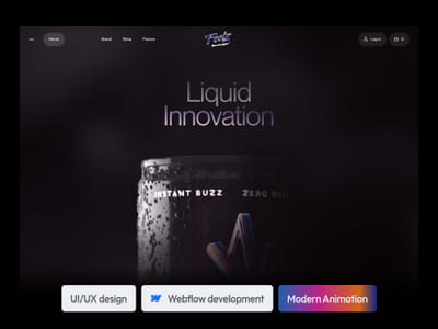 Feelzbev | UI/UX & Animation for Wellness Drinks - E-commerce