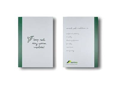 Notebook design for Eurima - Design & graphisme