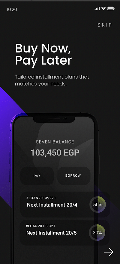 Seven - Consumer Financing App - Webanwendung