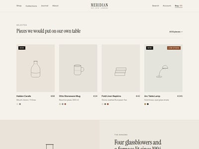 Meridian: e-commerce demo template for a homeware brand - E-commerce